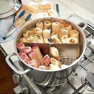 Princess House Silver Steamer Pot with Divider 20 qt